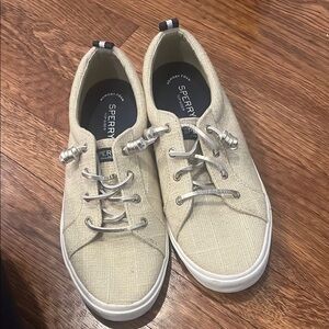 Sperry Cream Canvas Sneakers